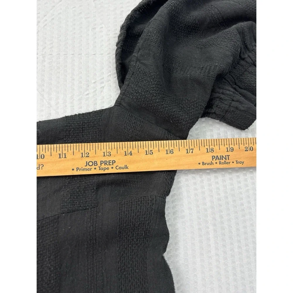 Free People Women's S‎ Black The Ideal Jumpsuit Wide Leg Cotton Line 0285
